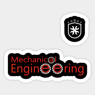 Mechanical engineering text mechanics design Sticker